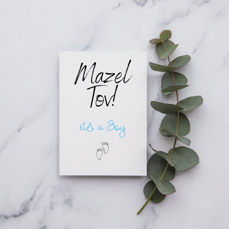 A6 or Square Card New Baby Card Mazel Tov Greetings Card New Baby Girl Card New Baby Boy Card