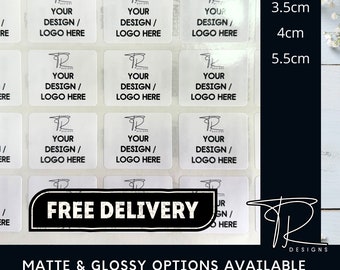 Custom personalised Rectangle business logo | personalised sticker |  Business labels | Postage labels | Order stickers