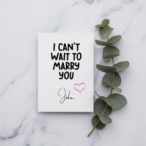 Ik kan niet wachten om met je te trouwen Card | Gepersonaliseerd kan niet wachten om te trouwen met je kaart | A6-kaart | uitgestelde bruiloft | trouwkaart