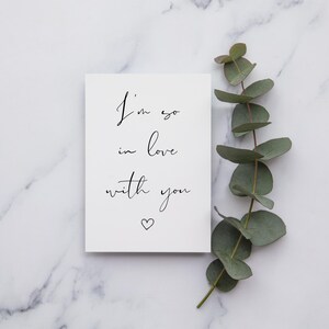 I&#39;m so in love with you Card | Anniversary |  Anniversary Card For Him | Anniversary Card For Her | Happy Anniversary | Anniversary Card |