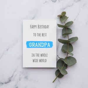 Alles Gute zum Geburtstag Opa Karte | A6-Karte | Alles Gute zum Geburtstag | Opa | Paps | Opa | Personalisieren Sie jeden Namen!