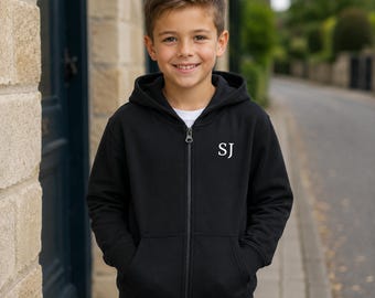 Personalised Kids Zip Up Hoodie | Custom Children's Hoodie | Personalised Hoodie for Boys & Girls | Name Hoodie | Kids Gift