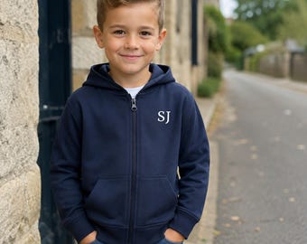 Personalised Kids Zip Up Hoodie | Custom Children's Hoodie | Personalised Hoodie for Boys & Girls | Name Hoodie | Kids Gift