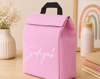 Personalised Kids Lunch Bag | Custom Name Children's Lunchbag | Personalised School Lunch Bag | Nursery Lunch Bag | Girls & Boys