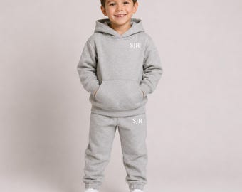 Personalized Kids Tracksuit, Cotton Polyester Blend, Custom Name