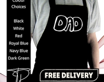 Best Dad Ever Father's Day Apron with pockets | Personalised Printed Kitchen Apron for Women & Men | Fathers Day Present | Father's Day