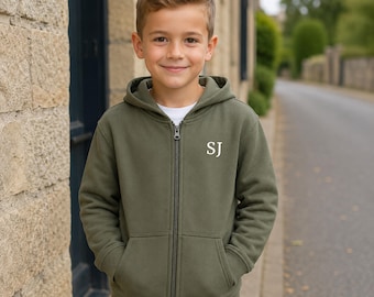 Personalised Kids Zip Up Hoodie | Custom Children's Hoodie | Personalised Hoodie for Boys & Girls | Name Hoodie | Kids Gift
