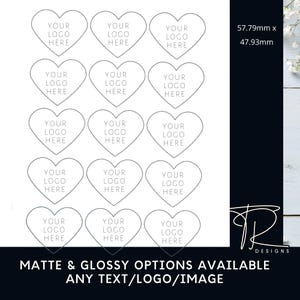 Herzförmige Aufkleber | personalisierte Aufkleber | Logosticker | Business Aufkleber | Etiketten | Sticker bestellen | Matt oder glänzend