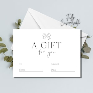 25 Blank Gift Certificate Vouchers for Small Business 3.75x7.5