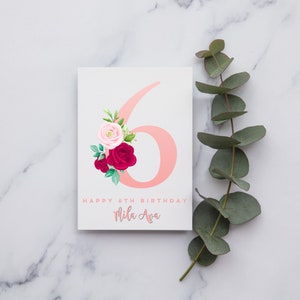 Personalised 6th Birthday Card | Happy 6th Birthday Card | Birthday Card | sixth Birthday Card