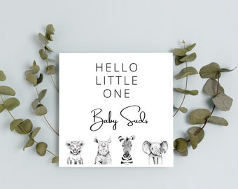 New Baby Card Pastel Card CCBW08 Hello Little One Brushwork Card Brushwork Collection