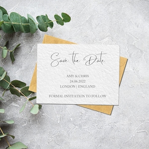 Speichern der Datumskarten | Elegante Save The Date Karten | Modern Save The Date Cards | Hochzeit Save the Date Karten | A6 Speichern Sie die Datumskarten
