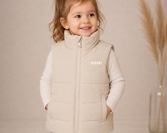 Personalised Kids Gilet - Custom Kids Gillet - Blush