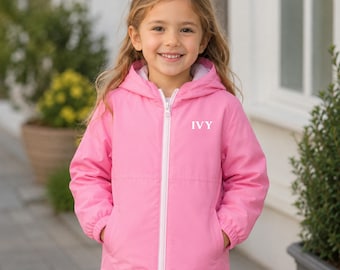 Personalised Kids Raincoat | Children's Personalised Waterproof Jacket | Custom Name Rain Coat | Girls & Boys | Birthday Gift