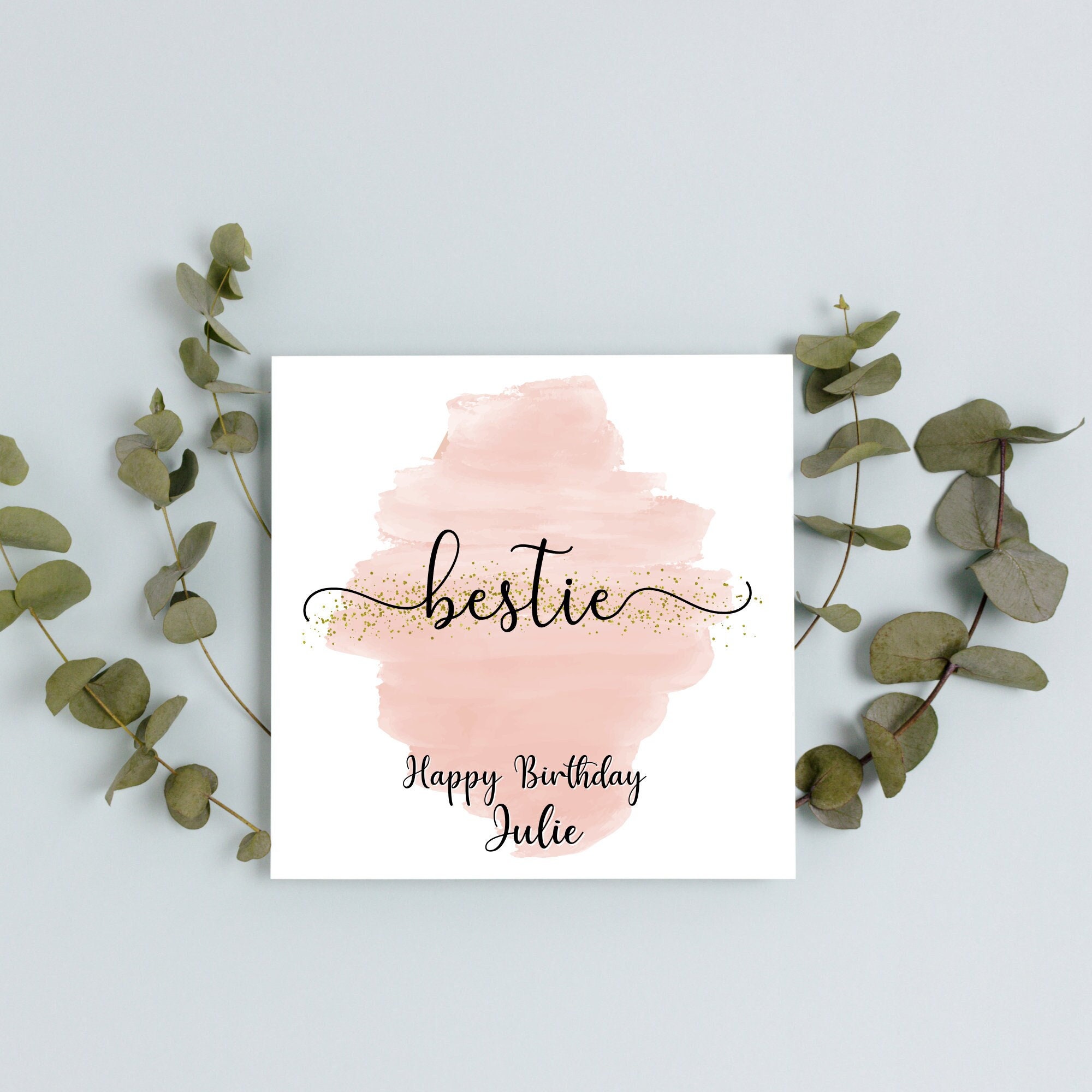 Paper Paper & Party Supplies Happy Birthday Card for Best Friend Bestie ...