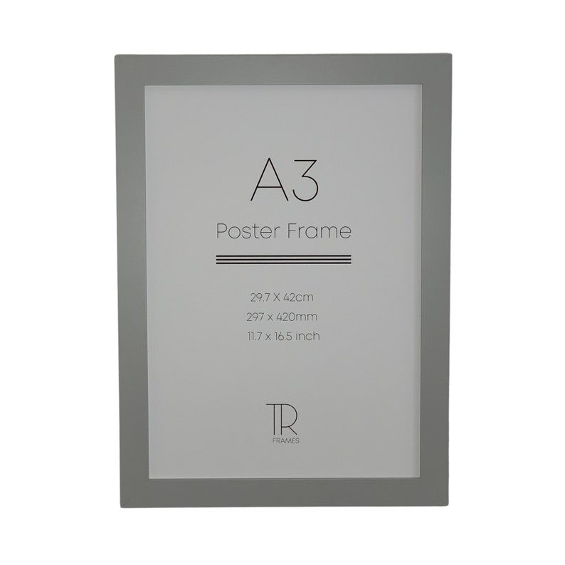 Grey A3 Poster Frame Black White Light Grey Pine Etsy