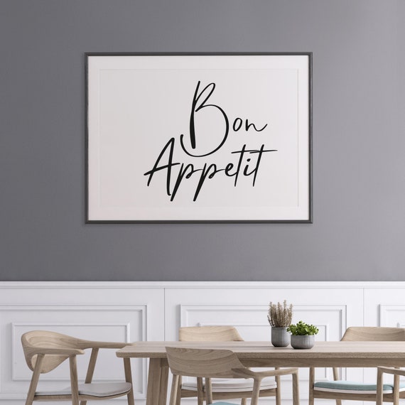 Bon Appetit Wall Print Wall Art Home Decor Kitchen - Etsy UK