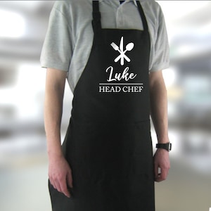 Printed Personalised Apron with pockets | Personalised Printed Kitchen Apron for Women & Men | Any Text