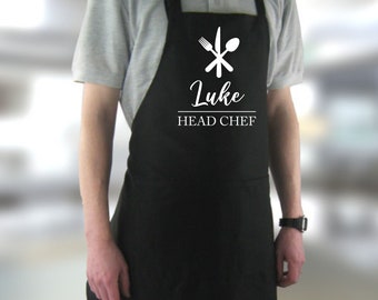 Printed Personalised Apron with pockets | Personalised Printed Kitchen Apron for Women & Men | Any Text