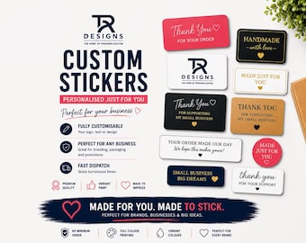 Pegatinas con logotipo personalizado / Etiquetas comerciales mate o brillantes