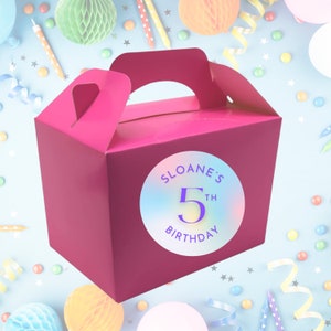 Cajas de regalo de comida para fiestas personalizadas