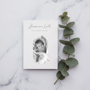 Cartes de remerciement bébé personnalisées avec photo | Cartes de remerciement A6