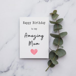Gelukkige verjaardag Mummy Card | A6-kaart | Gelukkige verjaardag Mama | Stiefmoeder|  Mama Verjaardag | Geweldige Mummy | Geweldige mama | Geweldige moeder