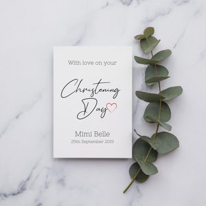 Carta di battesimo personalizzata / Alla figlia / nipote / Niece / Figlio / Sulla tua giornata di battesimo / Per figlie battesimo