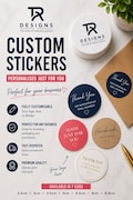 Custom Business Logo Stickers | Matte or Glossy Order Labels - Circle product logo