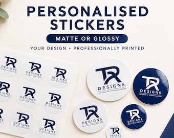 Custom Business Logo Stickers | Matte or Glossy Order Labels - Circle