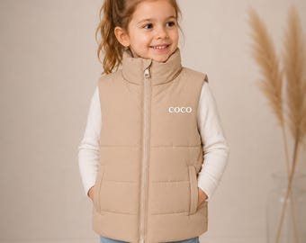 Personalised Kids Gilet - Custom Kids Gillet - Blush