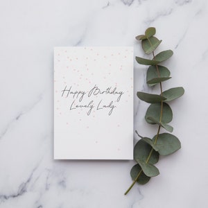 Buon compleanno Bella Signora / A6 o Biglietto quadrato / Biglietto di buon compleanno per il miglior amico / Compleanno migliore / Biglietto di buon compleanno /