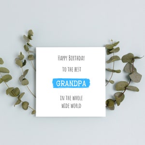 Alles Gute zum Geburtstag Opa Karte | A6-Karte | Alles Gute zum Geburtstag | Opa | Paps | Opa | Personalisieren Sie jeden Namen!