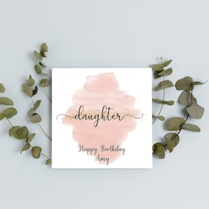 Personalisierte Tochter Geburtstagskarte | A6 oder Quadratische Karte | Happy Birthday | Happy Birthday Cousin | Tochter Geburtstagskarte