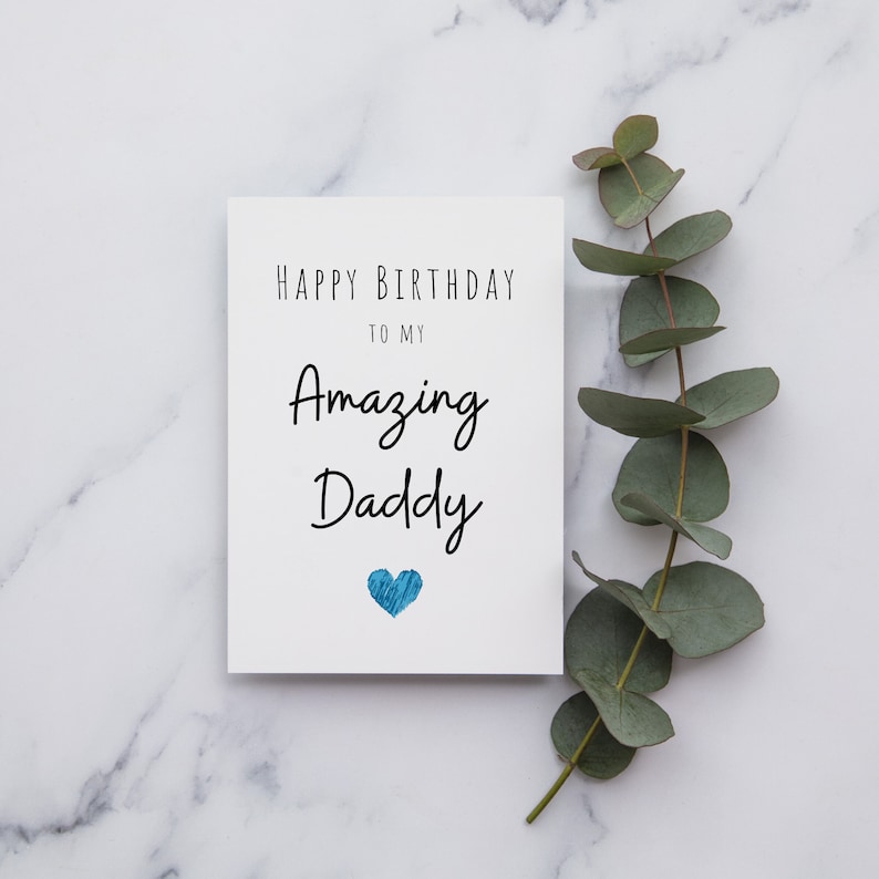 Happy Birthday Daddy Card A6 Card Happy Birthday Dad Dad Etsy
