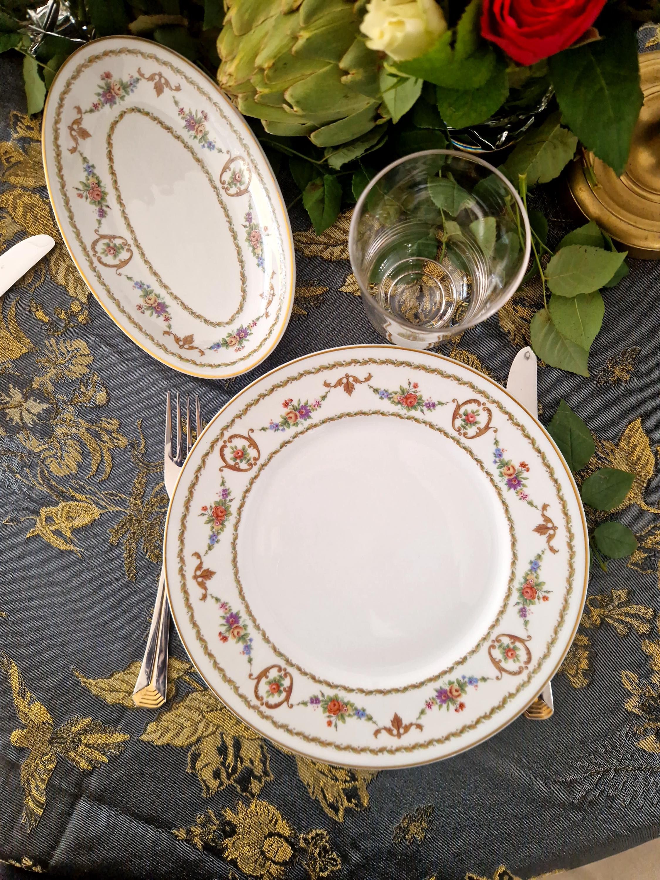 GRAND PLAT SERVITEUR PORCELAINE THARAUD PLAT A FROMAGE COLLECTION Table Vitrine Imgx500 8024