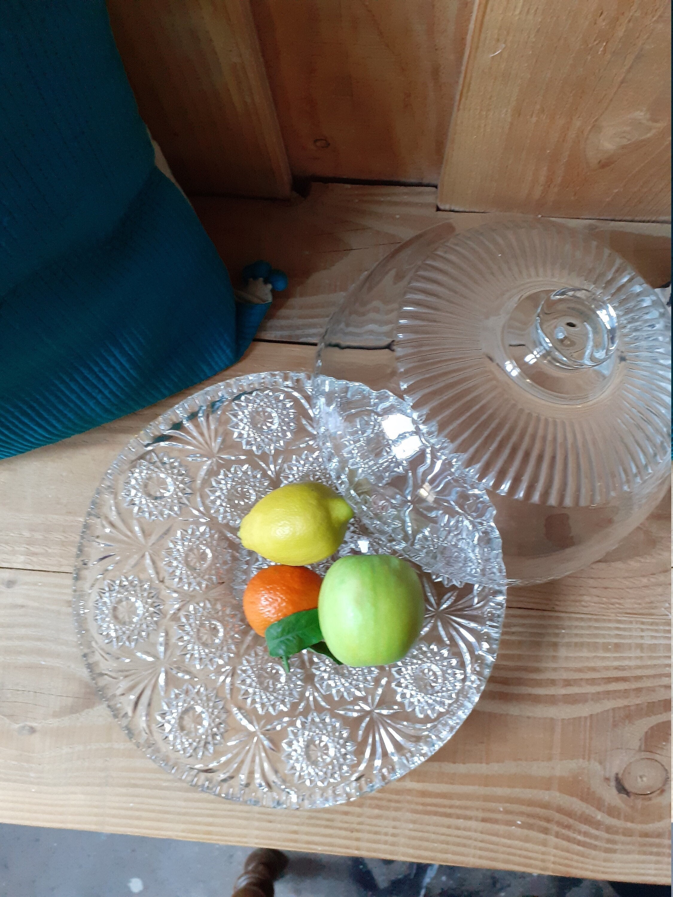 Cloche et Coupe en Verre Vintage Français