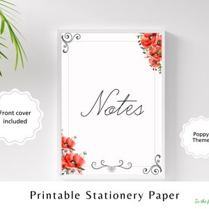 Papoula papelaria notas forradas papelaria download de papelaria bloco de escrita notas caneta imprimível amigo papelaria carta forrada papel de escrita