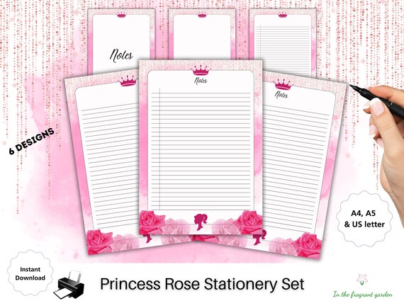 Princess Stationary Paper Disney Princess Cartoon Arts Stationery Set