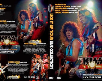 Original Vintage Kiss Lick It up Poster 1980s Music Memorabilia