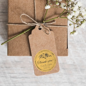 Hochzeit Aufkleber personalisierte Hochzeit Gunsten Etiketten Benutzerdefinierte Laser graviert dünne Acryl Aufkleber Gold Silber Aufkleber Danke Aufkleber, 10 pc