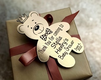 Baby shower favors, Teddy bear favors for guests, Bear magnets, Personalized teddy bear magnets gifts for guests, Acrylic bear magnets