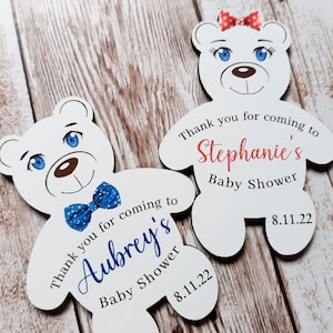 Teddy bear baby shower favors for a boy or a girl