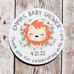 Lion baby shower magnets, baby shower favors, baby party favors, cute baby lion magnets, gifts for baby shower guests, personalized magnets