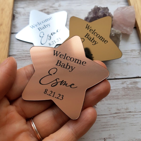 Star baby shower magnets - Baby shower favors - Personalized baby shower gifts for guests