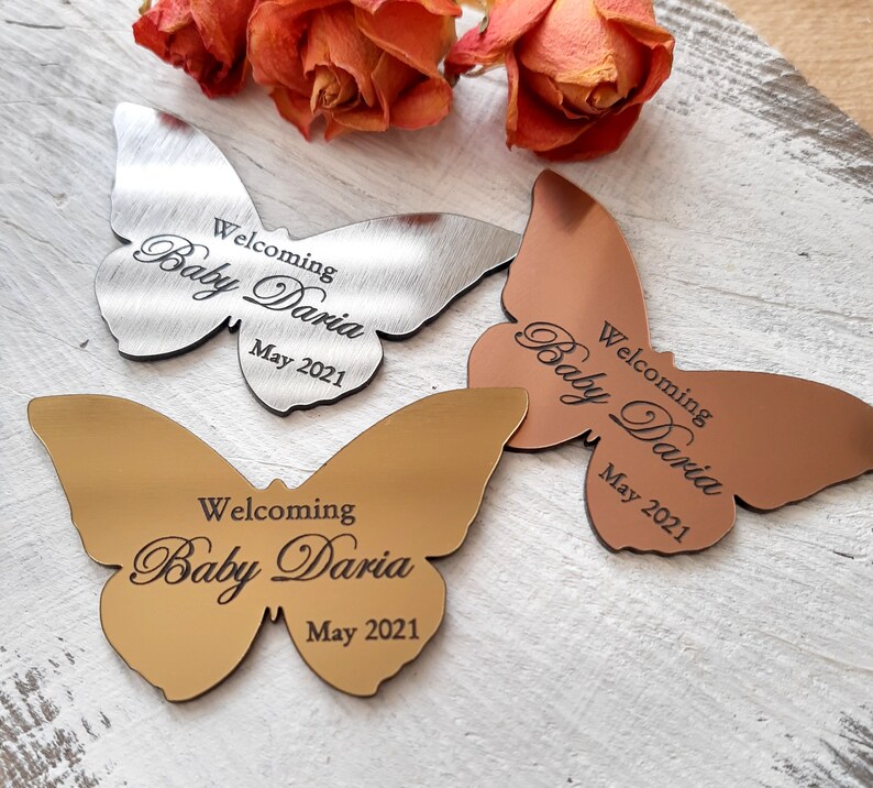 Butterfly Baby Shower Favors Personalized Baby Shower Etsy
