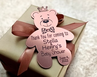 Custom Bear Magnets Baby Shower Favors Gifts For Guests Party Favors Teddy Bear Magnets Gold Bear Magnets Luxury Baby Shower Favors