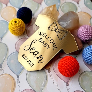 Baby shower magnets - Baby boy magnets - Baby shower favors - gold, silver of copper - Party favors - Birthday party favors