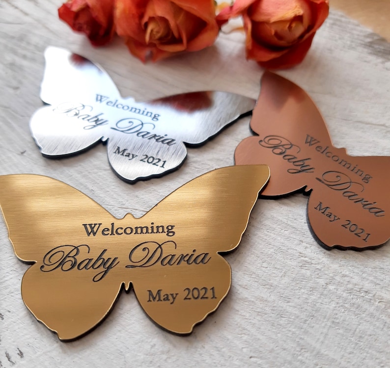 Butterfly Baby Shower Favors Personalized Baby Shower Etsy