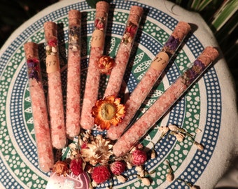 BadenSalz mit blumen (7stück) / Floral bath salt (7pcs)